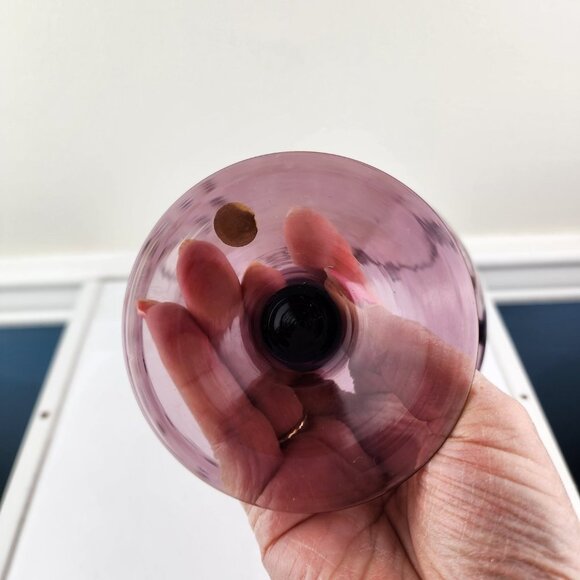 Empoli Amethyst Purple Brandy Snifter Italy Art Glass - Picture 5 of 6